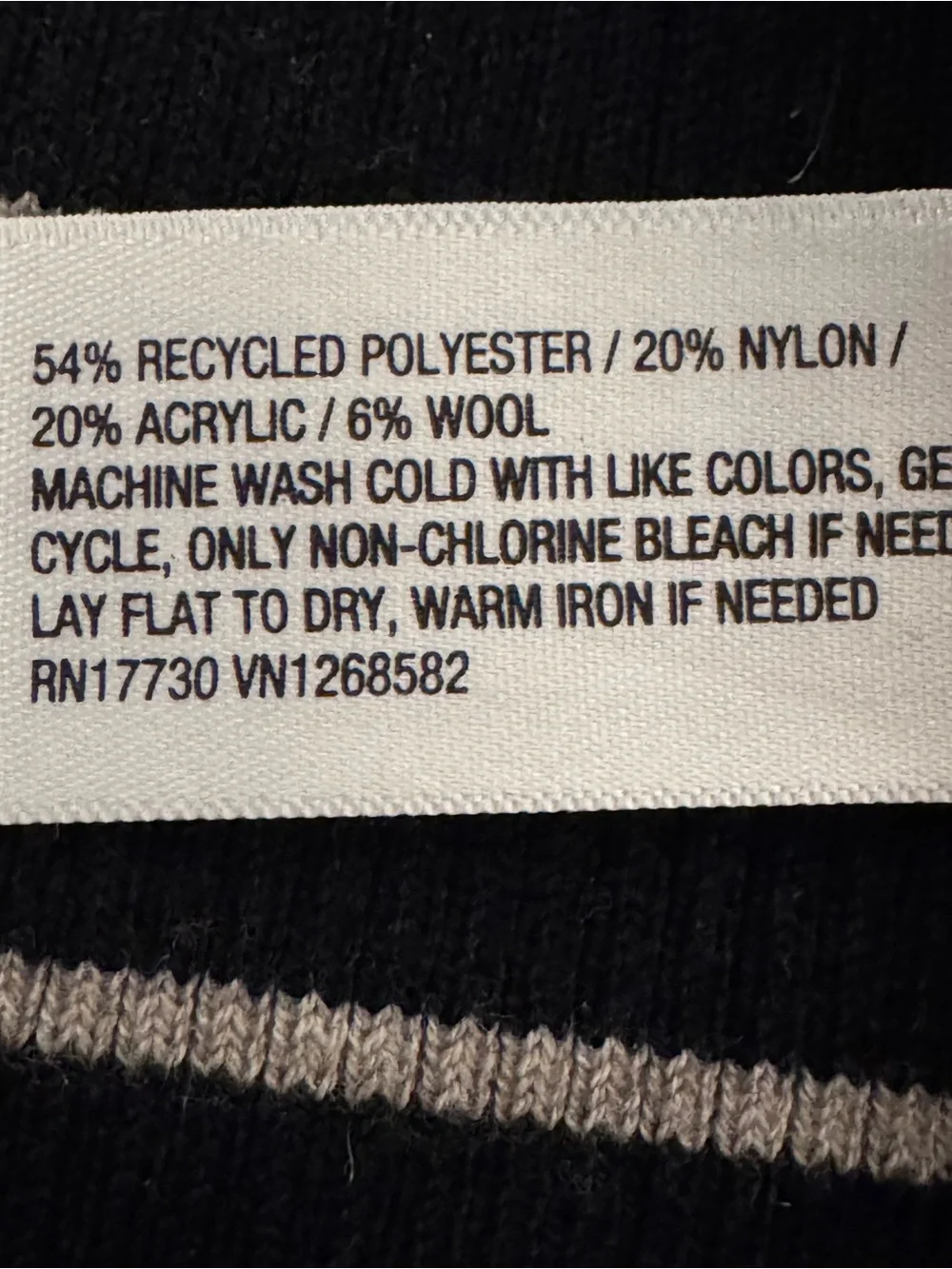 A New Day Women's Black Striped Wool Blend Cardigan - Size S  b36